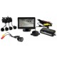 VERTEX 4-senzorové parkovacie senzory s kamerou a LCD monitorom čierne