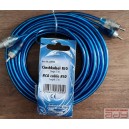 DIETZ cinch kabel 5m s rem pozlátené koncovky