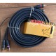 EAGLE  cinch kabel 5m s rem pozlátené koncovky modrý