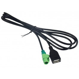 LVDS USB kábel pre VW Škoda 4pin samec na štandardnú zásuvku USB samica