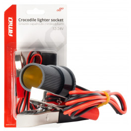 Adaptér do zásuvky zapaľovača cigariet s krokosvorkami 12V 24V 100cm