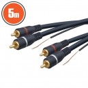 Cinch kabel 5m s remote káblom